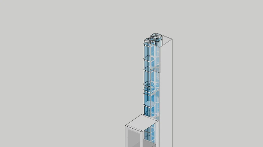 steel structure elevator glass