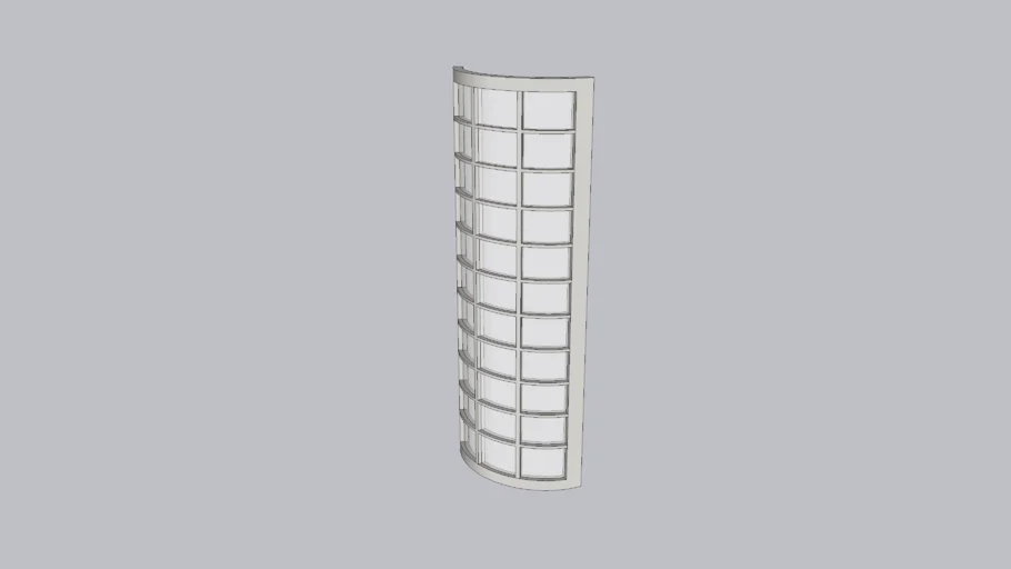 TA Curved Grid Window 3'-0" x 8'-0"