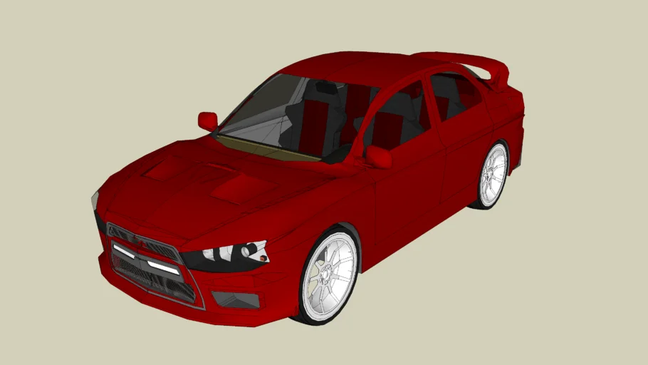 Lancer Evo X [RenderReady Dx] (detailed  interior + exterior)