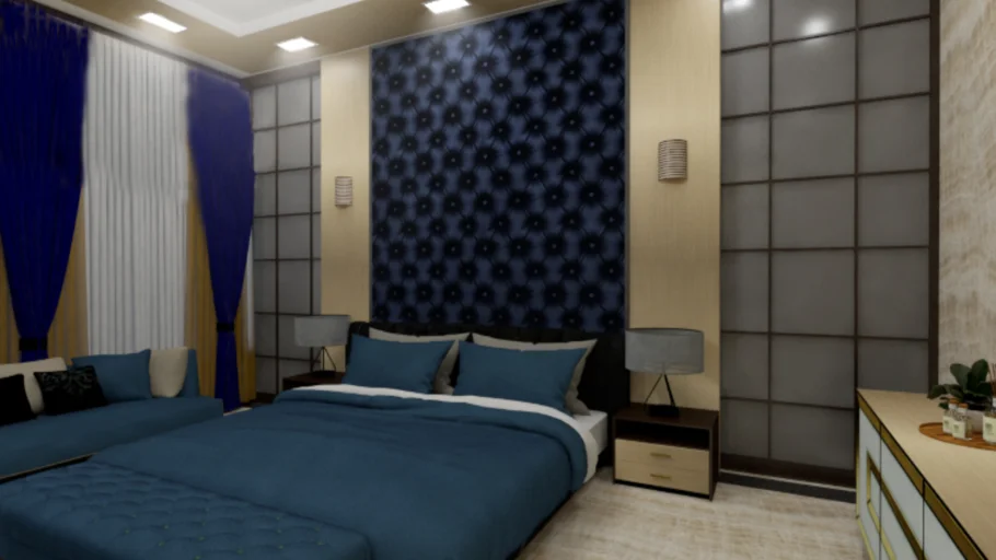 Luxury Bedroom Backdrop Panel