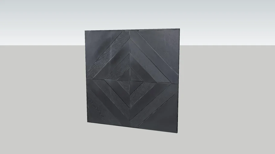 Mixa black iron and veneer mix wall panel rectangl L PTMD