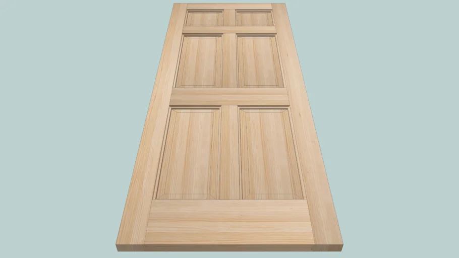 Puerta Pino 6 Paneles 200×80×4,5cm