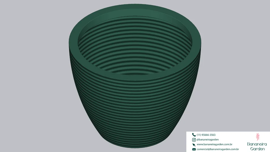 VASO DE PLANTA - CONE BAIXO RISCATO 36
