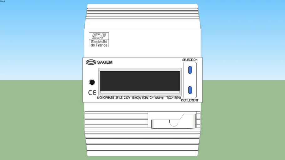 Compteur Bleu EDF Version moderne