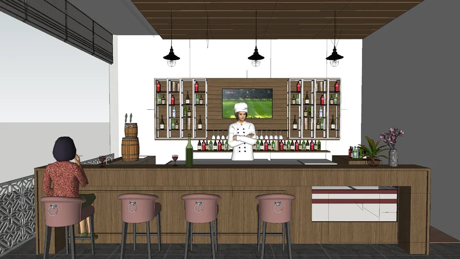 bar area in restaurant