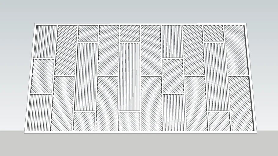 Celosía con páneles diagonales. Sin materiales.