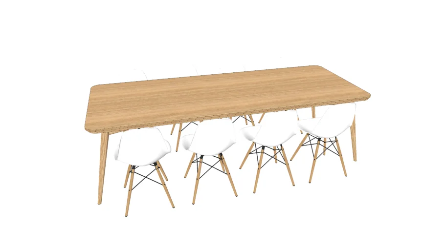 Table repas - Table à manger sur-mesure en chêne massif 250x100 / Dinner Table