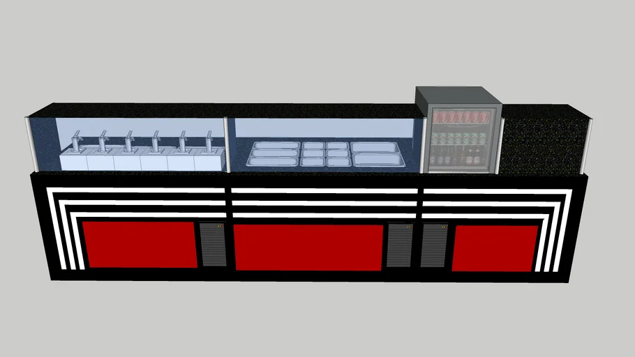 Cutting-Edge Counter Designs 3D Models for Modern Restaurants | 3D ...