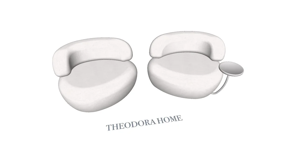 Poltrona com mesa Pebbl