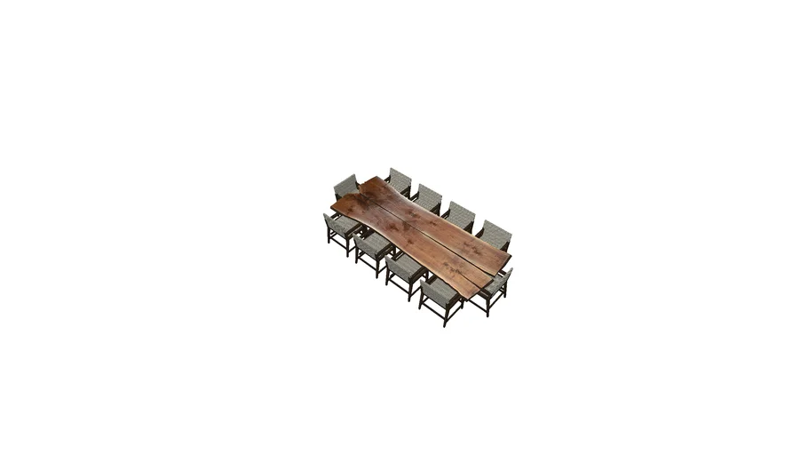 Dining ADA_Reclaimed Live Edge Raw Wood Table