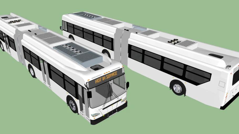 city bus New Flyer Xcelsior XDE60 in white