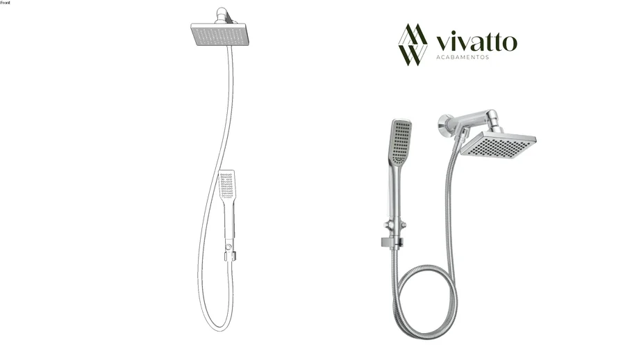 Chuveiro Com Desviador E Ducha Manual Flex - Deca