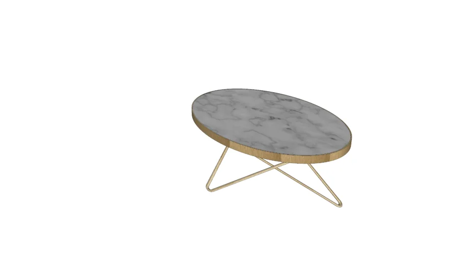 Oval coffee table