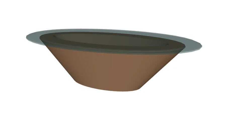 Coffee Table Glass Oval - Detailed