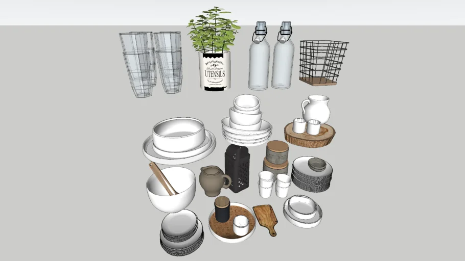 set of dishes