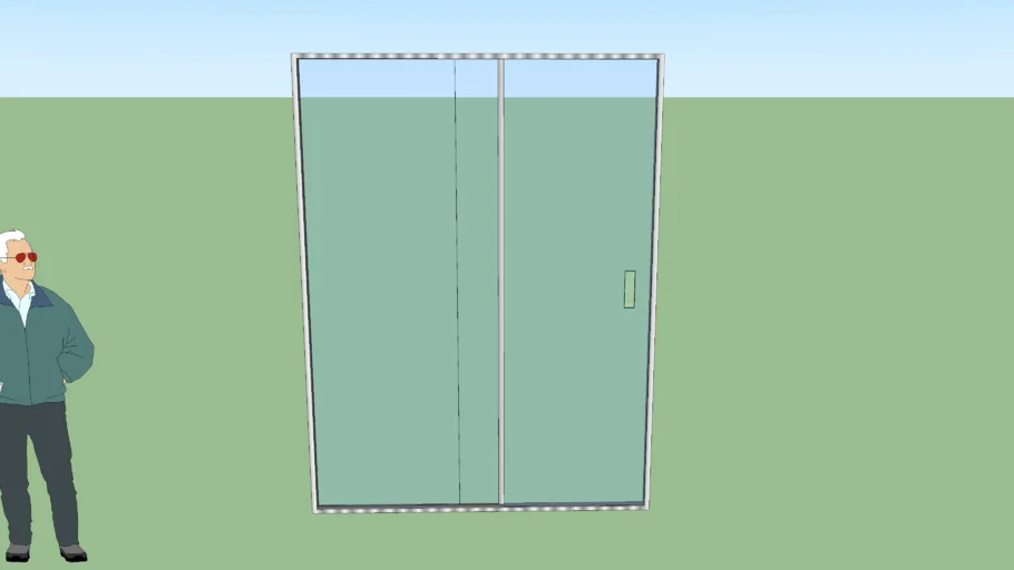 Bathroom tempered glass sliding door