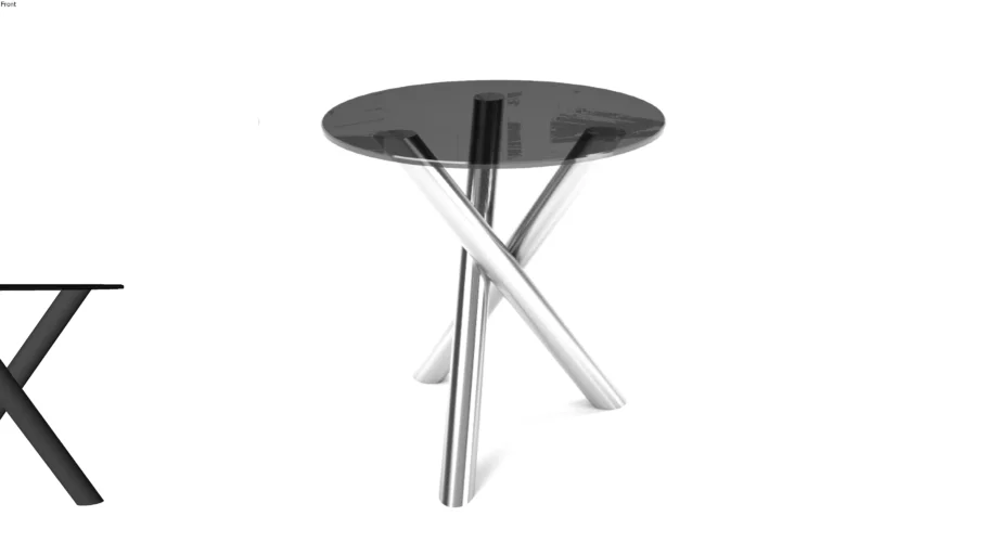 Stainless Steel Triangle glass coffee table