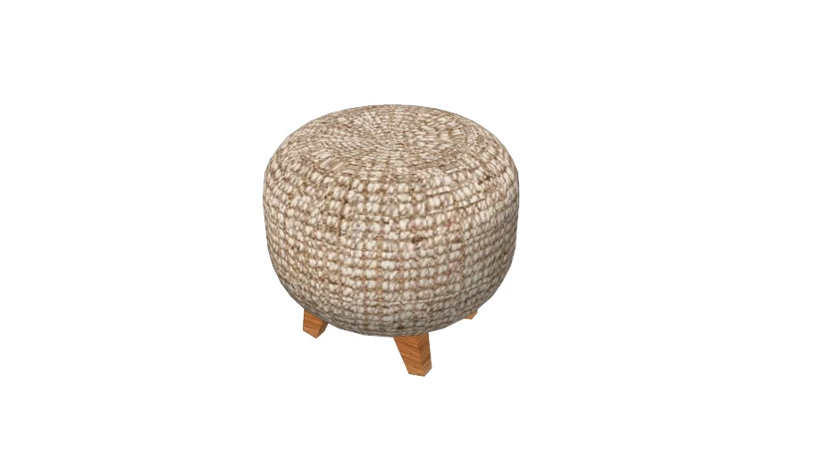 Round Pouf with Legs
