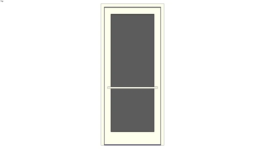 Door with glass, 900x2200mm