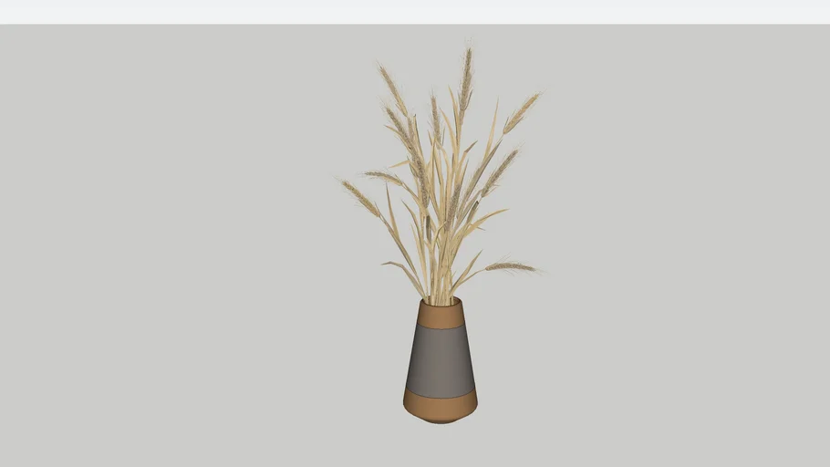 Dried reeds grass vase | 3D Warehouse