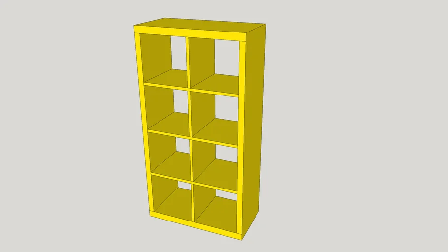 IKEA KALLAX Shelving unit, yellow, 77x147 cm | 3D Warehouse