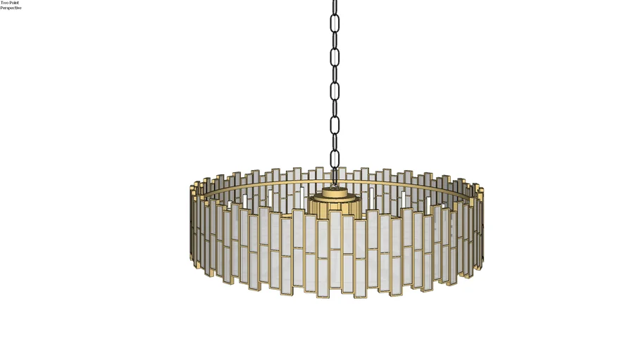 Gold and Glass Chandelier