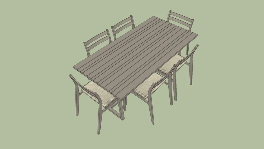 Low Poly Outdoor Table and Chairs ay McGee Store