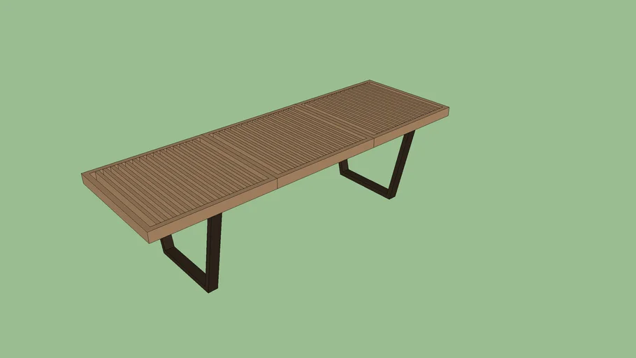 WOOD METAL BENCH