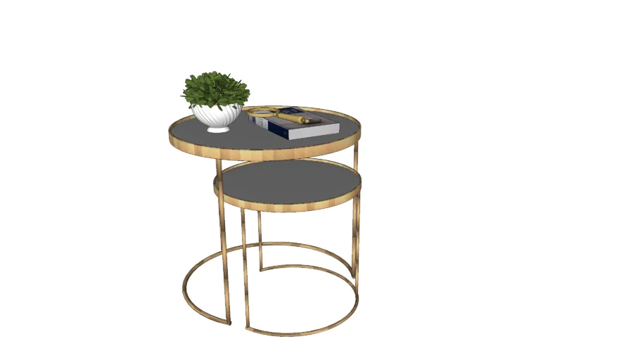 Conjunto Mesa Lateral Tranh
