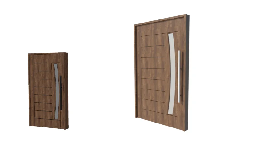 Pivot Entrance Door - Porta de Entrada Pivotante - Vray Ready