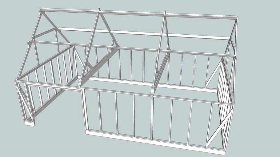 garage framing 9x5,5x5mtr