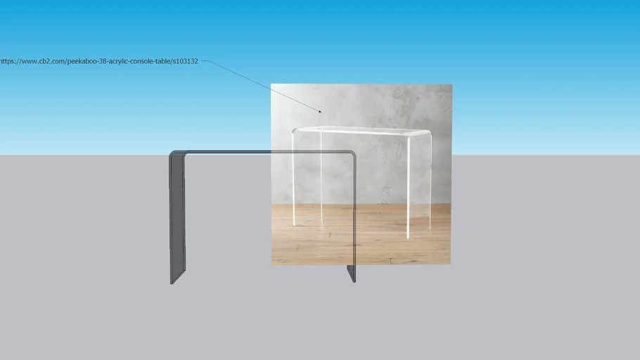 CB2- PEEKABOO 38 ACRYLIC CONSOLE TABLE