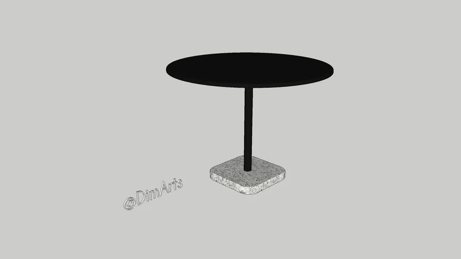 circular table marble base - mesa circular con base de piedra