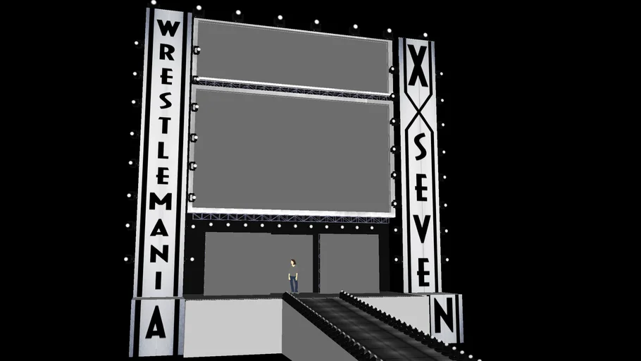 WWF WrestleMania X-Seven (17) Stage Model