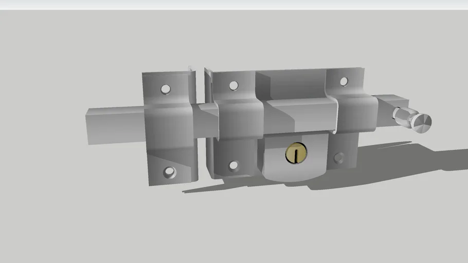 Cerradura de Barra Cromada // Long Throw Lock Chrome Finish