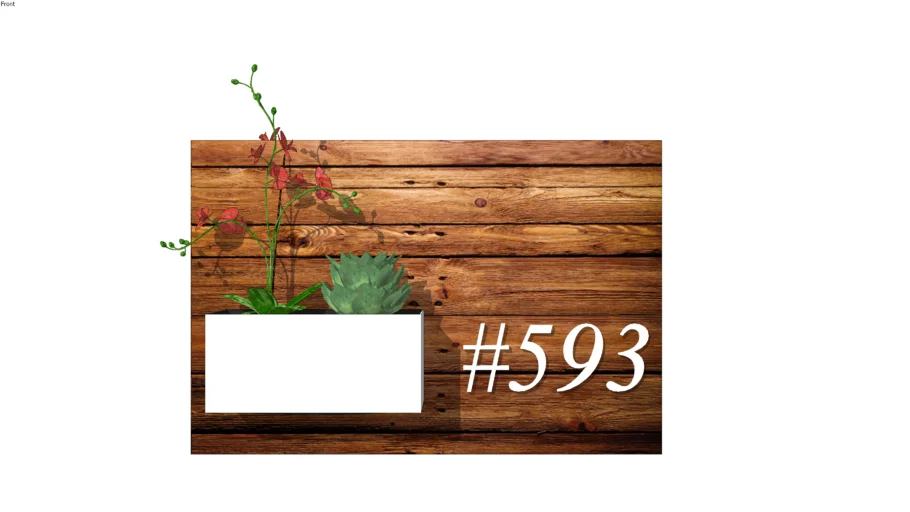 NAME PLATE+PLANT+SIGNAGE+WOOD+OUTDOOR+NUMBER