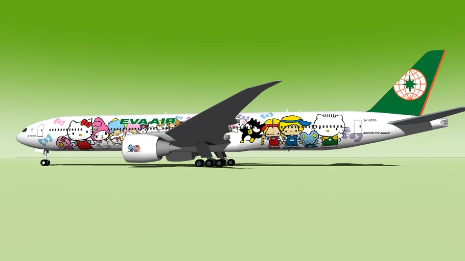 EVA Air長榮航空 Boeing 777-35E/ER B-16703 “Hand in Hand” Sanrio-Hello Kitty Special Livery (2015)