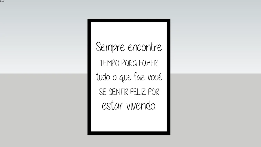 Quadro Decorativo Frase