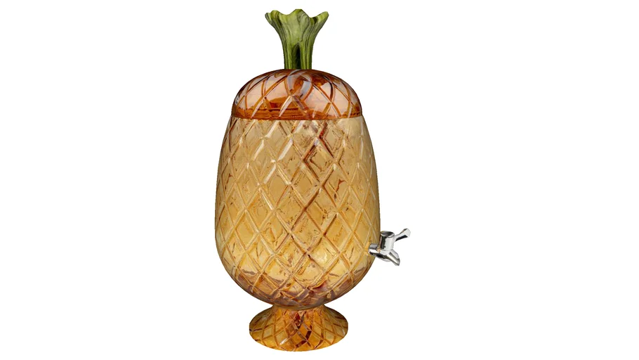 54683 Drink Dispenser Pineapple Amber (2-part)