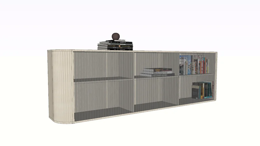 Low Bookshelf + Frameless Glass Door