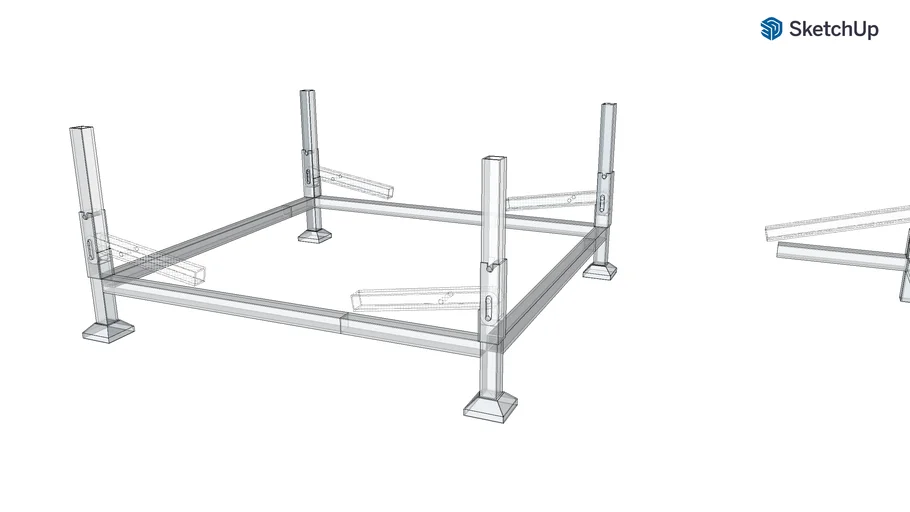 Collapsible pole rack | 3D Warehouse