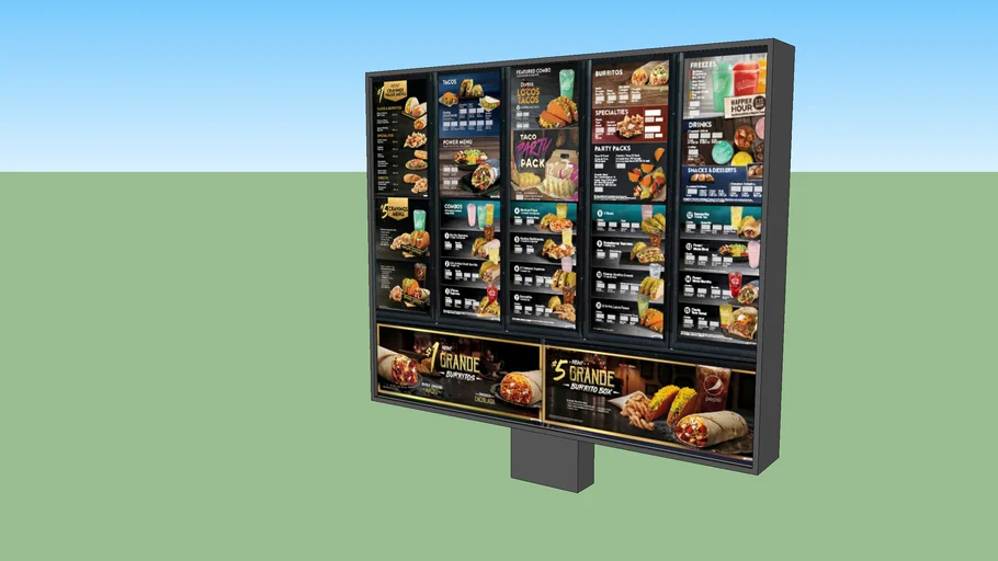 Taco Bell Menu board