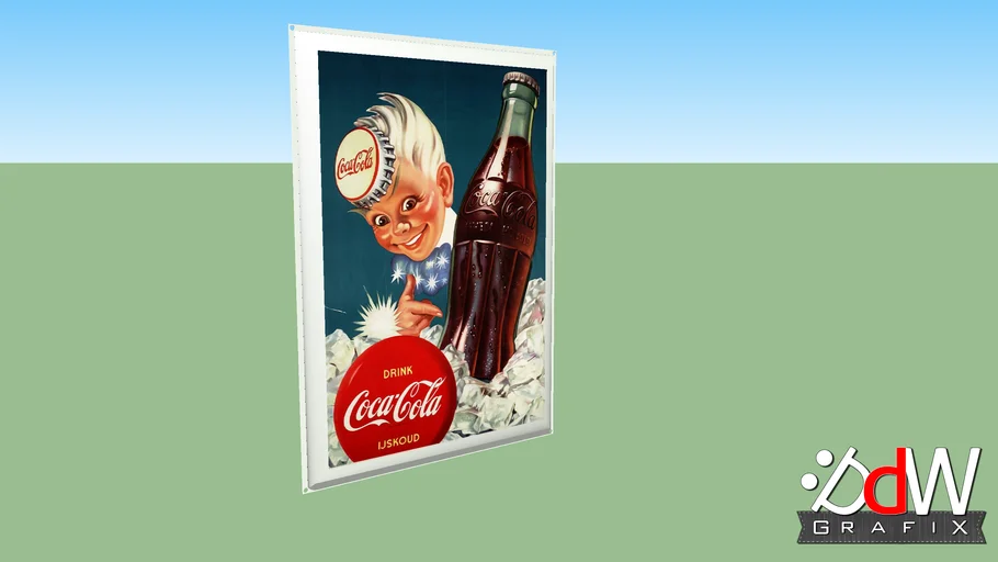 Emaille Reclamebord Coca Cola