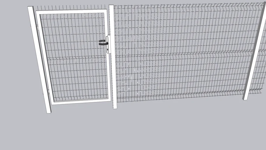 Valla metalica electrosoldada con portilla de 90 cm