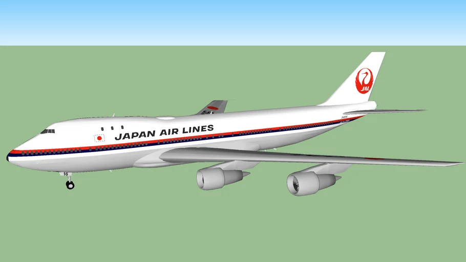 3ーDイラストレーション JAL - Japan Airlines 747-146 (1973) | 3D Warehouse