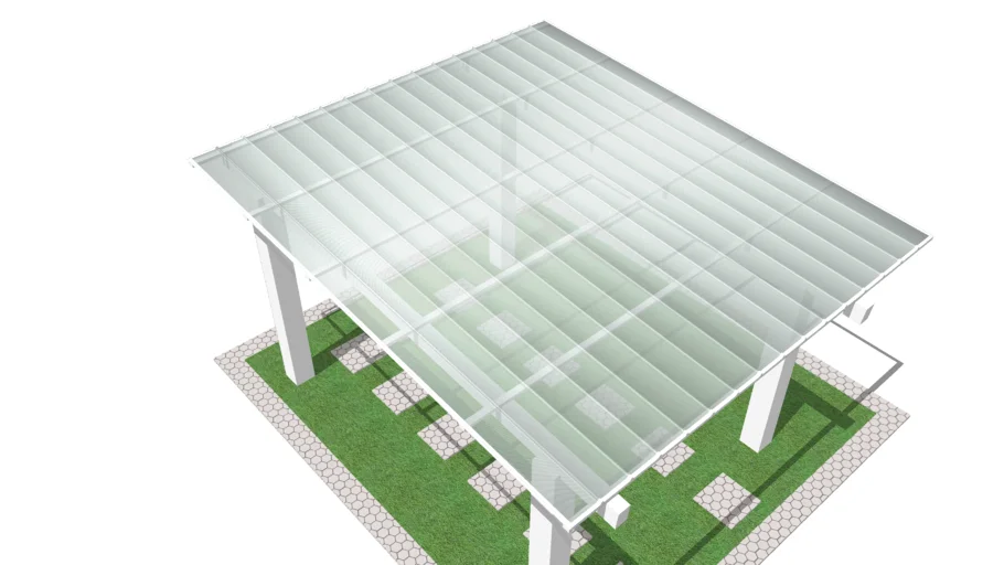 Garagem de Policarbonato Click reta - Polysolution