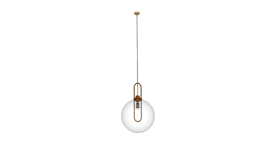 PENDENTE GHIANDA ROSE BOLA DE VIDRO