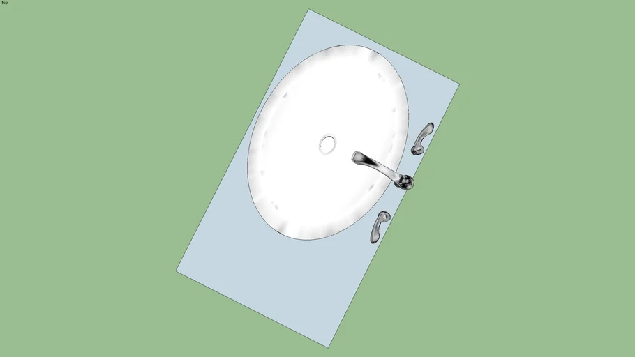 bathroom + oval sink