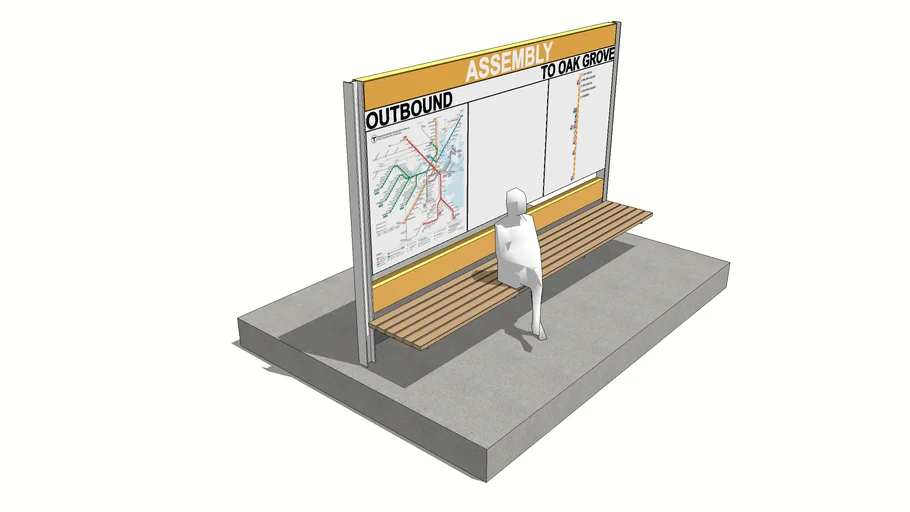 Sign - Boston T Bench and Sign