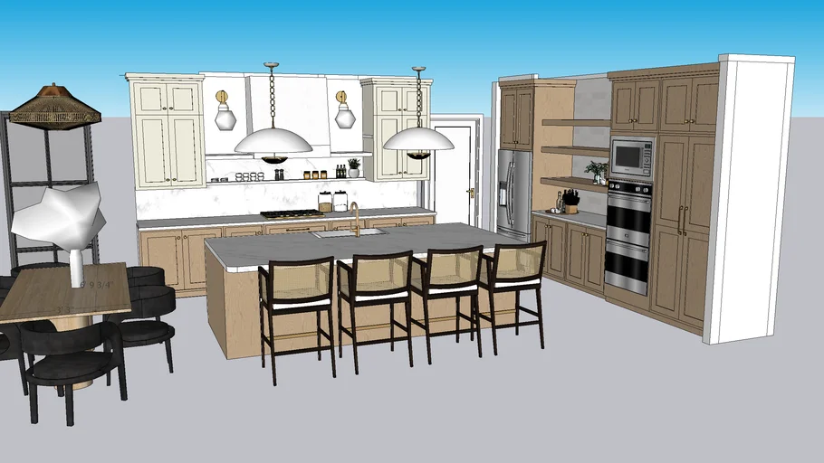 Traditional Modern Kitchen plaster hood studio mcgee